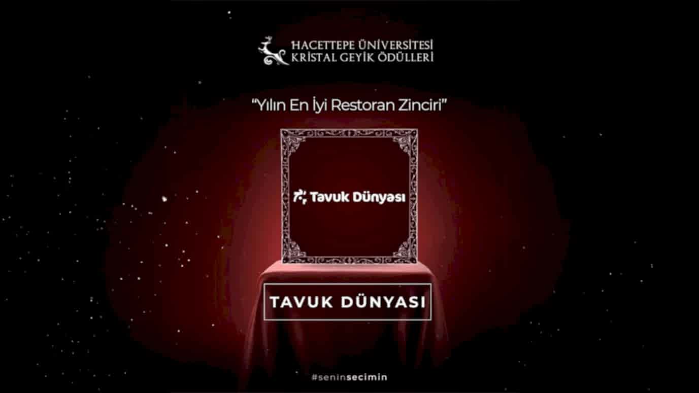 Tavuk Dünyası, Kristal Geyik Ödülleri’nde  İkinci Kez “Yılın En İyi Restoran Zinciri” Seçildi!
