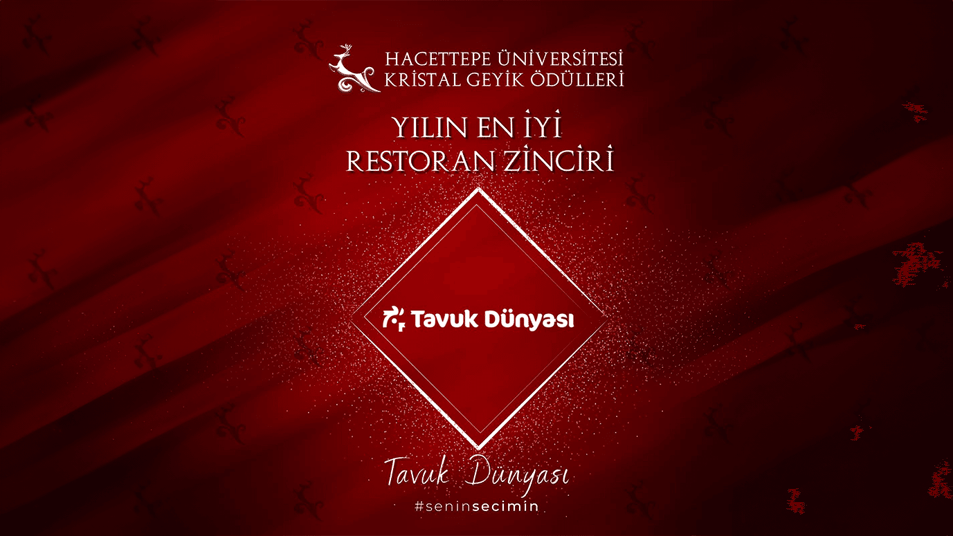 Tavuk Dünyası Hacettepe Üniversitesi Kristal Geyik Ödülleri'nde "Yılın En İyi Restoran Zinciri" Seçildi! 